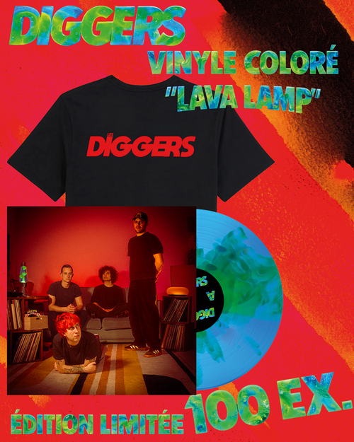 LES DIGGERS - "DIGGERS" - NOUVEL ALBUM VINYLE ÉDITION LIMITÉE "LAVA LAMP" + TSHIRT